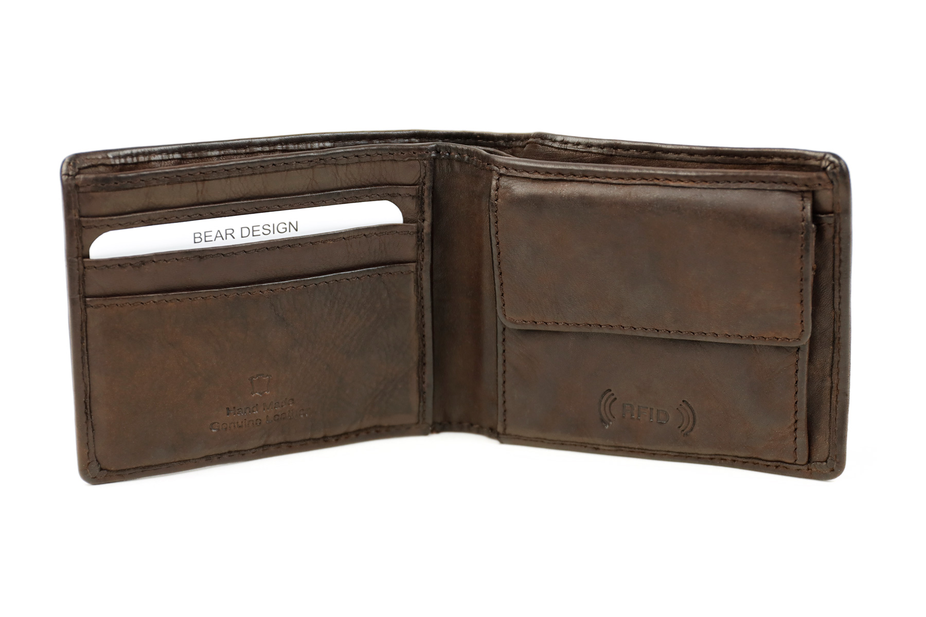 Bear Design Fabian CL8754 billfold portemonnee bruin open