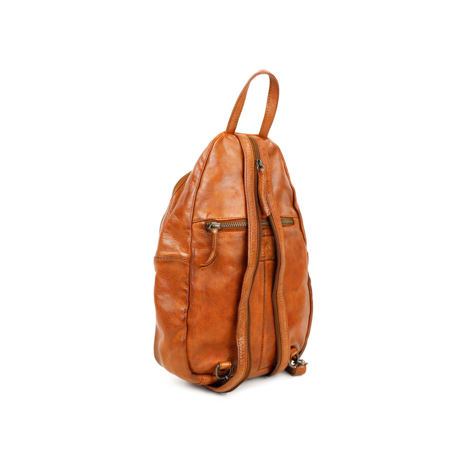 Bear Design Joy Rugzak CL 36413 | Leren rugzak cognac achterkant