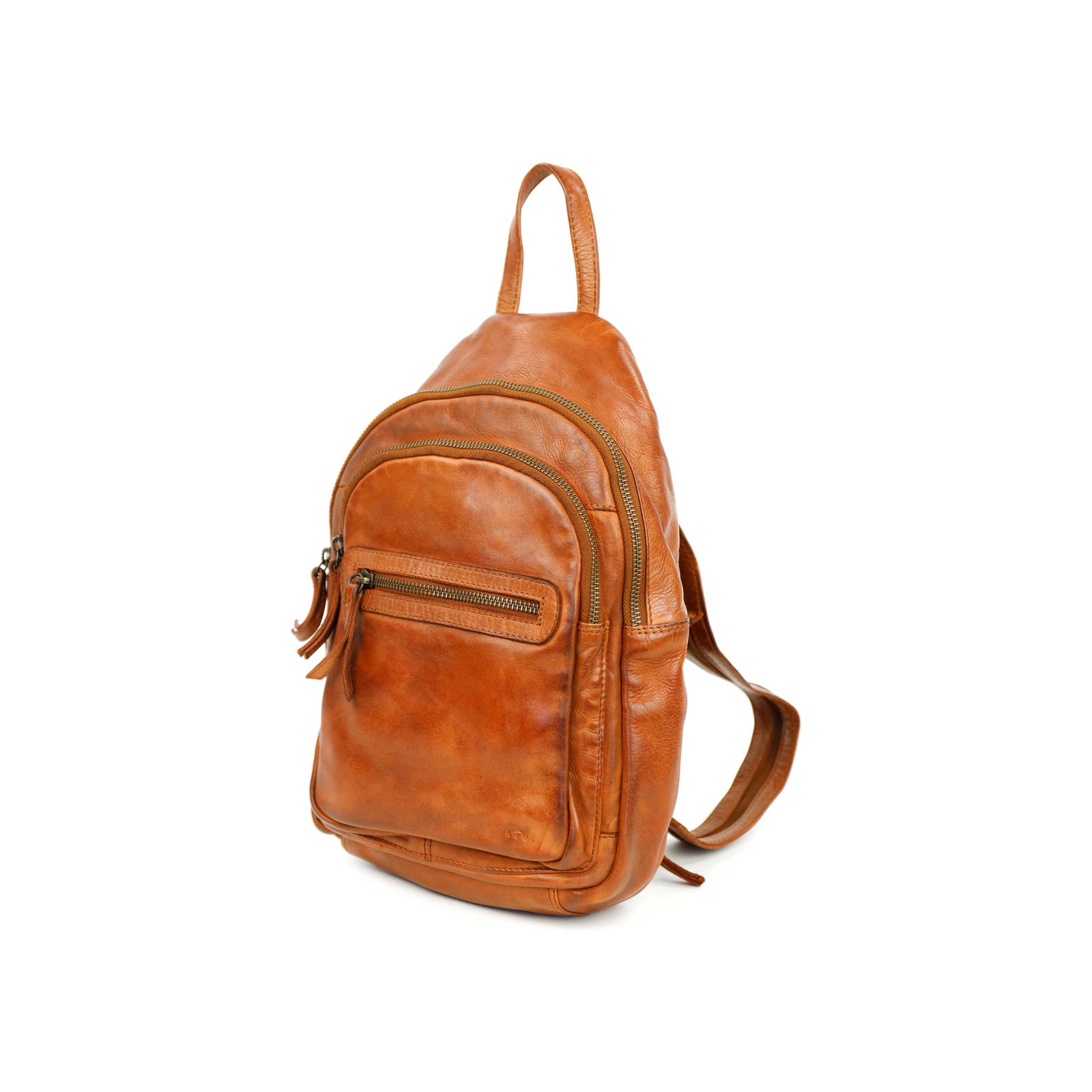 Bear Design Joy Rugzak CL 36413 | Leren rugzak cognac zijkant