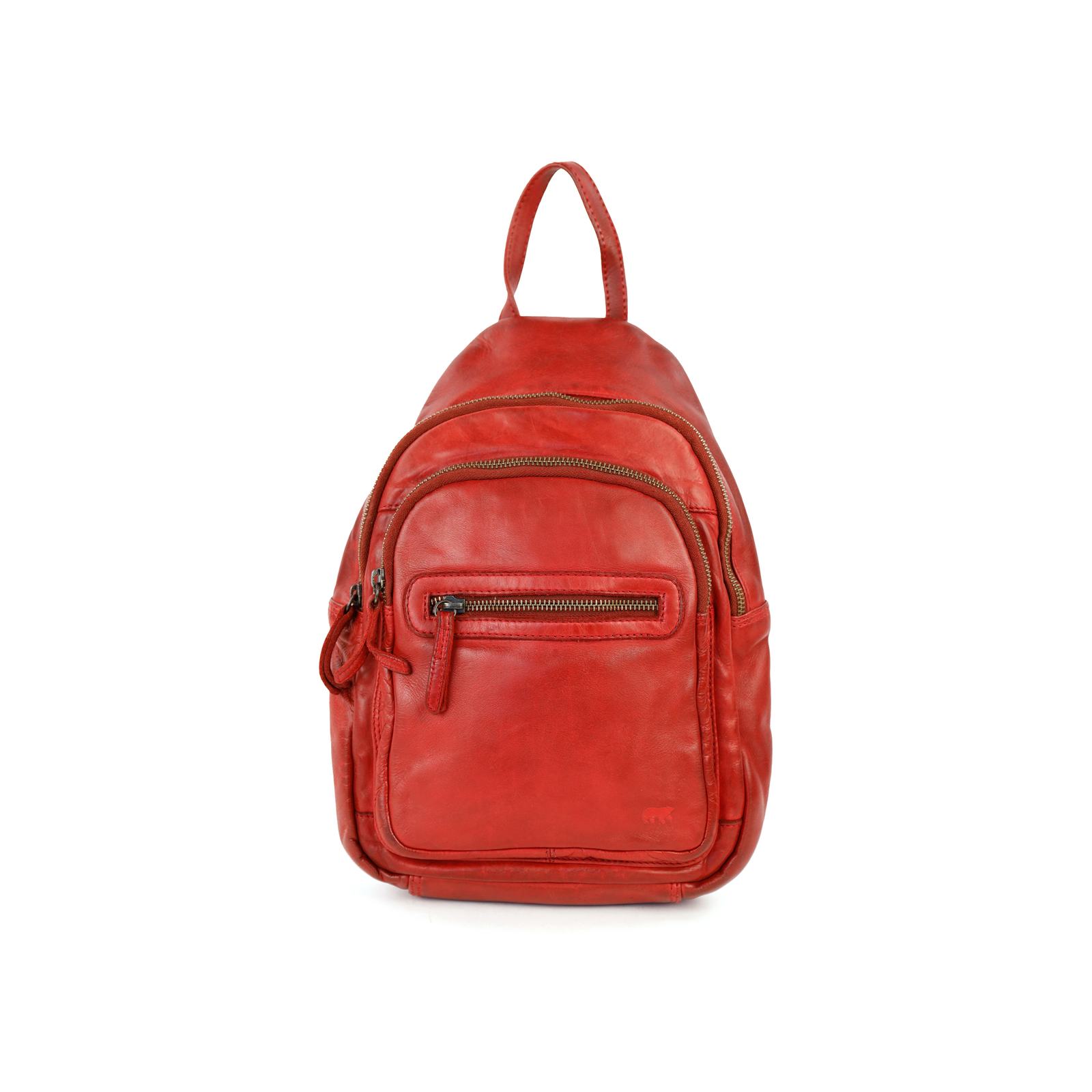 Bear Design Joy Rugzak CL 36413 | Leren rugzak rood voorkant