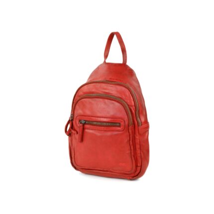 Bear Design Joy Rugzak CL 36413 | Leren rugzak rood zijkant