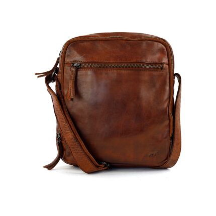Bear Luz Cow-Lavato leren schoudertasje unisex | CL36457 cognac voorkant