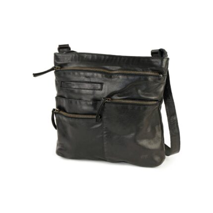 Bear Yara schoudertas | Cow-Lavato | CL40523 zwart schuin