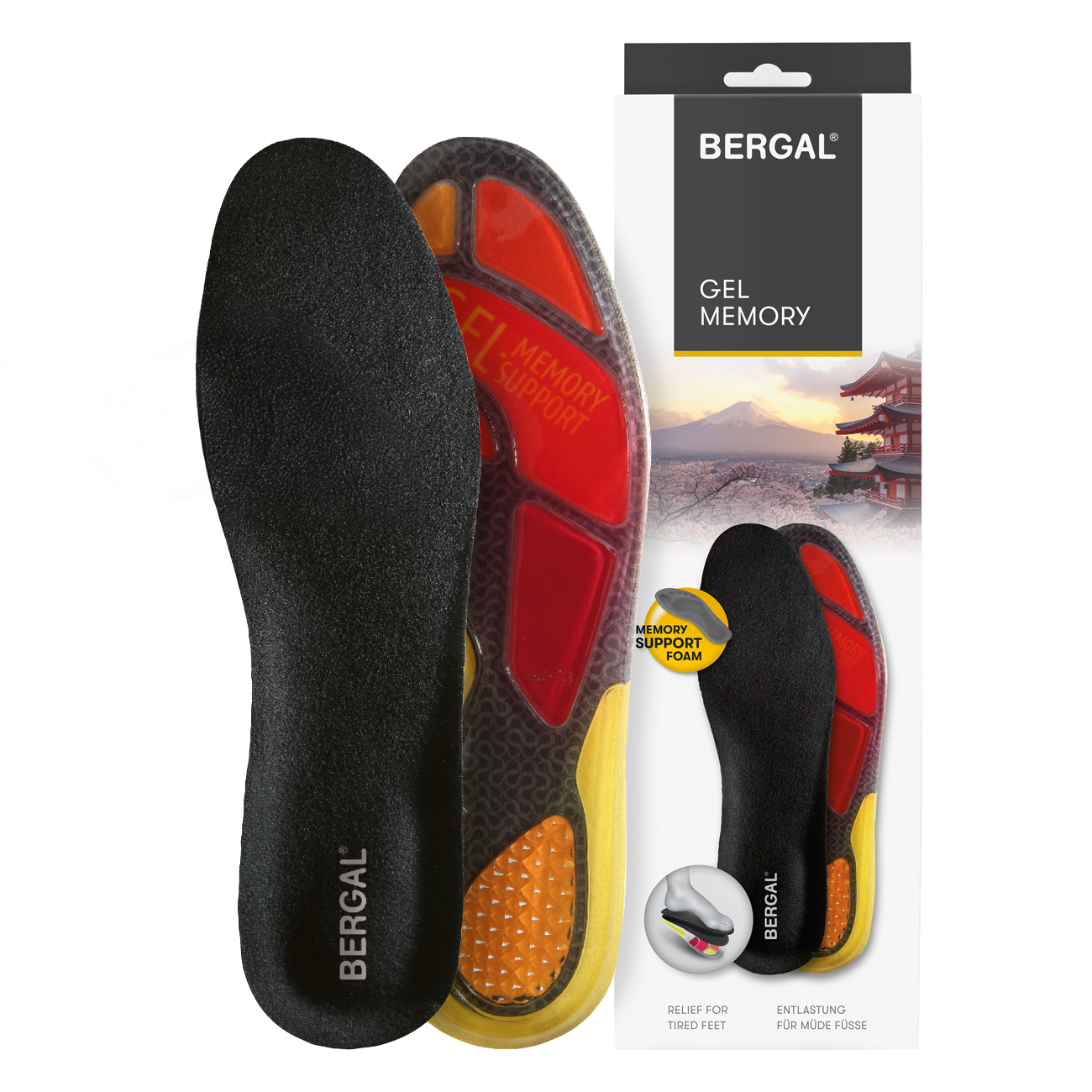 Bergal Gel Memory inlegzool | Gel en memory foam in verpakking