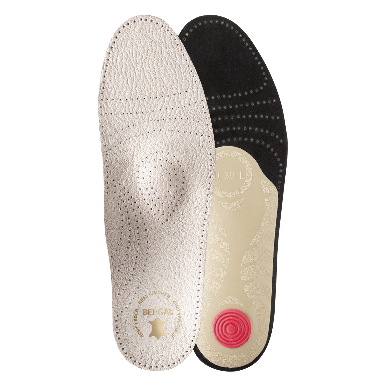 Bergal Soft Luxury inlegzool | Luxe leren comfortzool detail