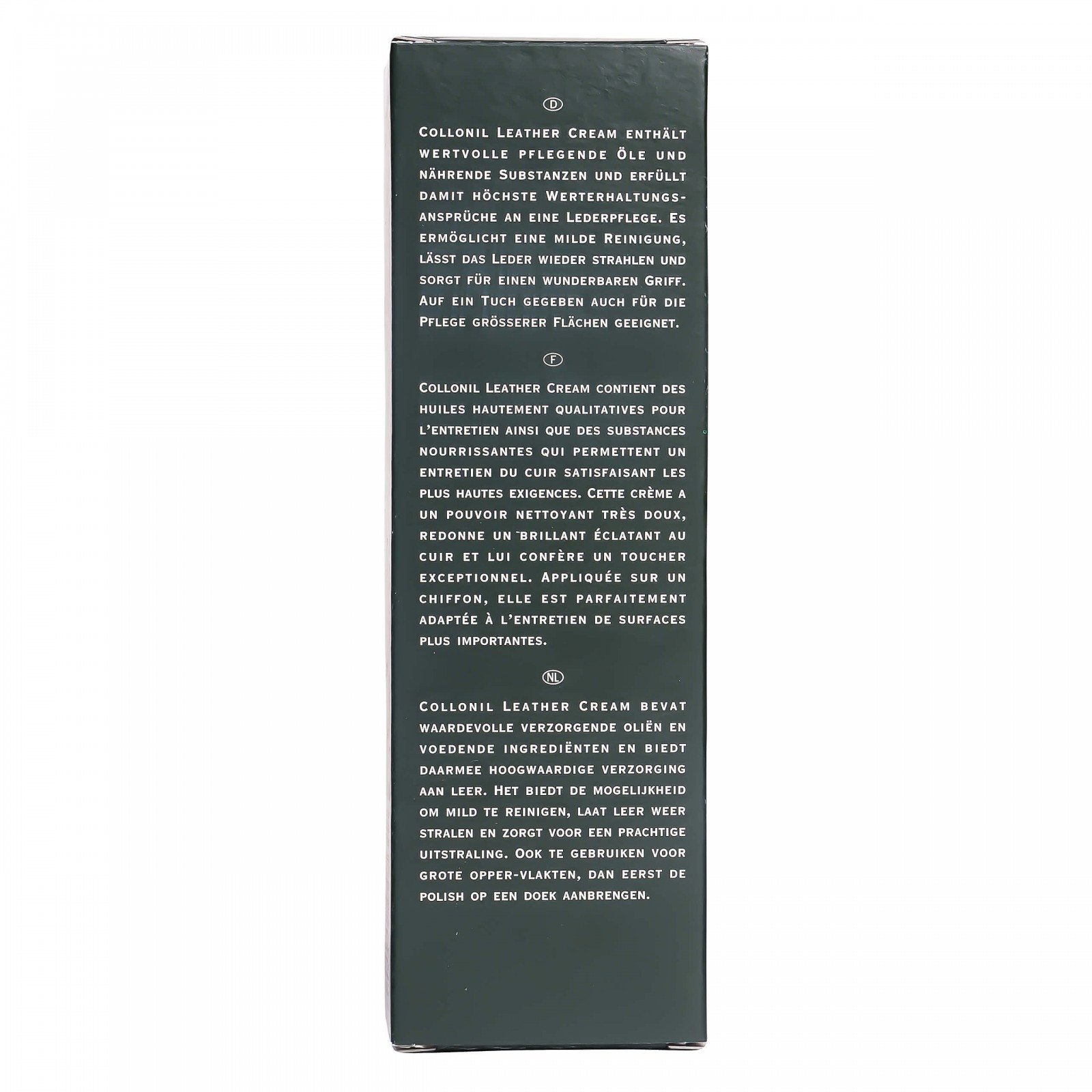 Collonil 1909 Leather Cream 75 ml | Glad leer crème achterkant