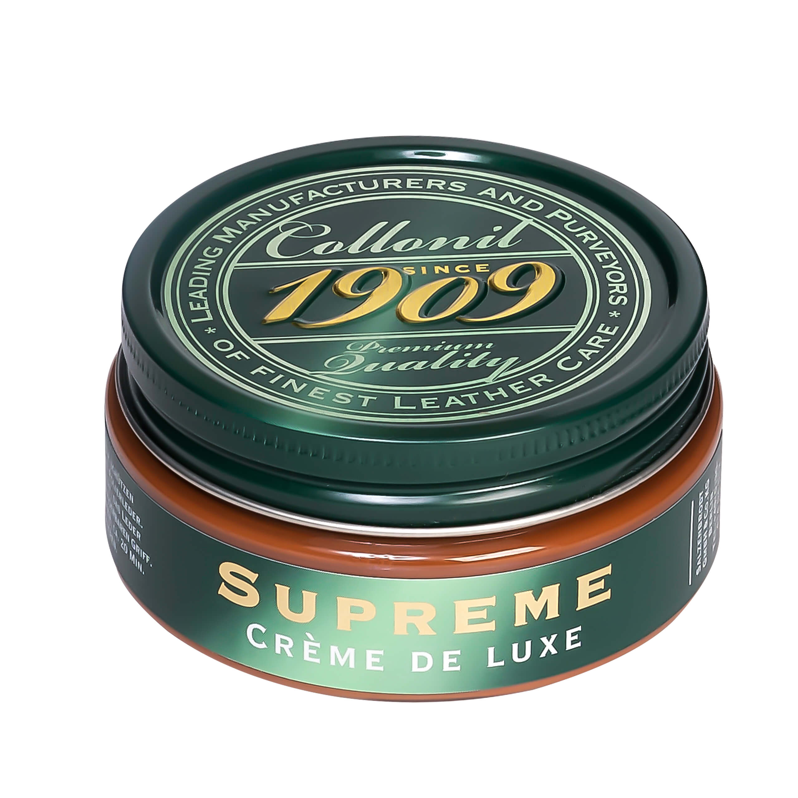 Collonil 1909 Crème de Luxe zwart 100 ml | Schoencrème glad leer lichtbruin voorkant