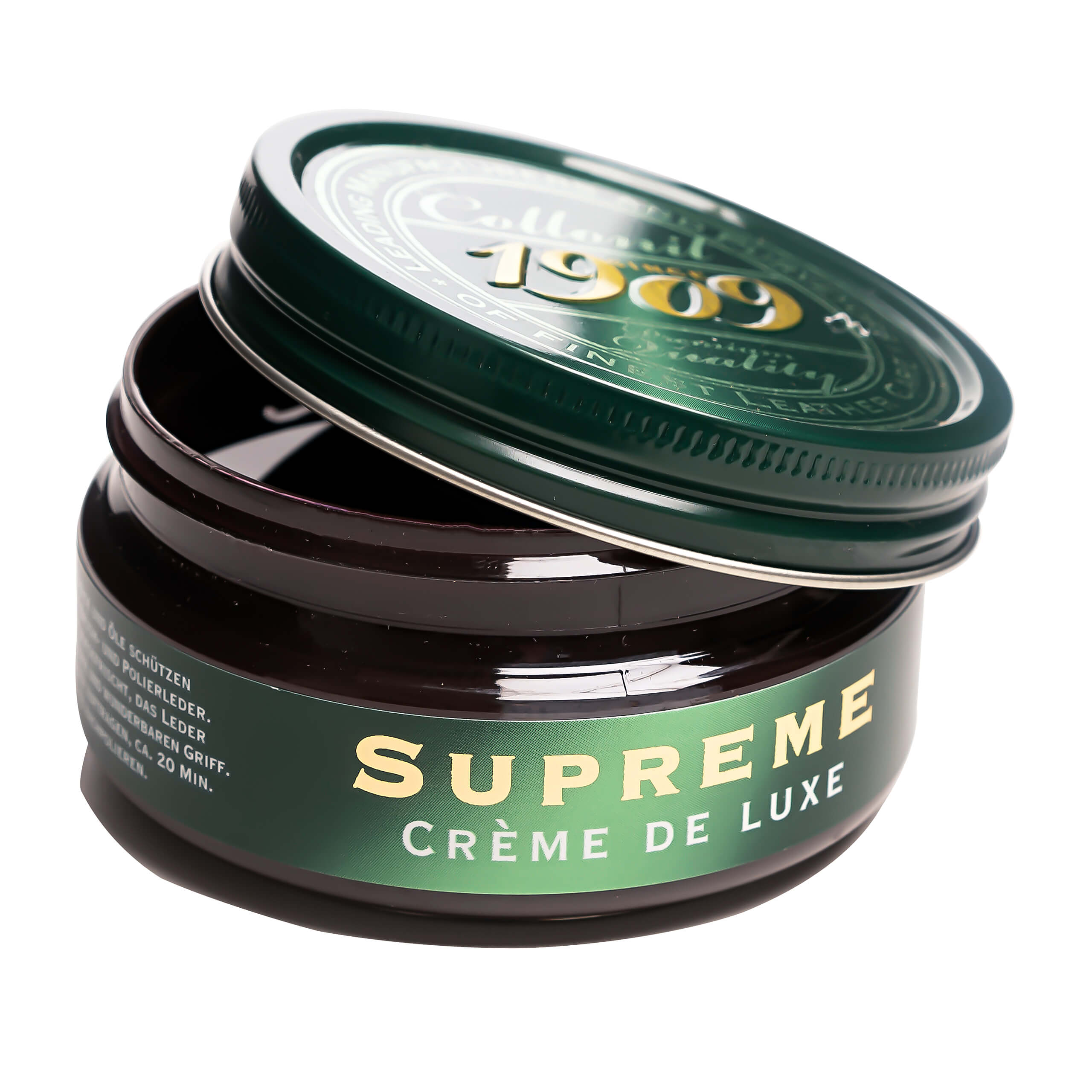 Collonil 1909 Crème de Luxe zwart 100 ml | Schoencrème glad leer detail