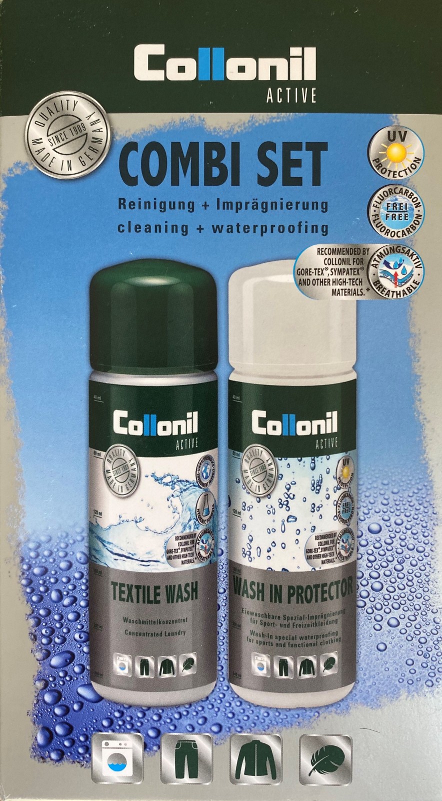 Collonil Active Combi Set 2x 250 ml | Reinigen en impregneren verpakking
