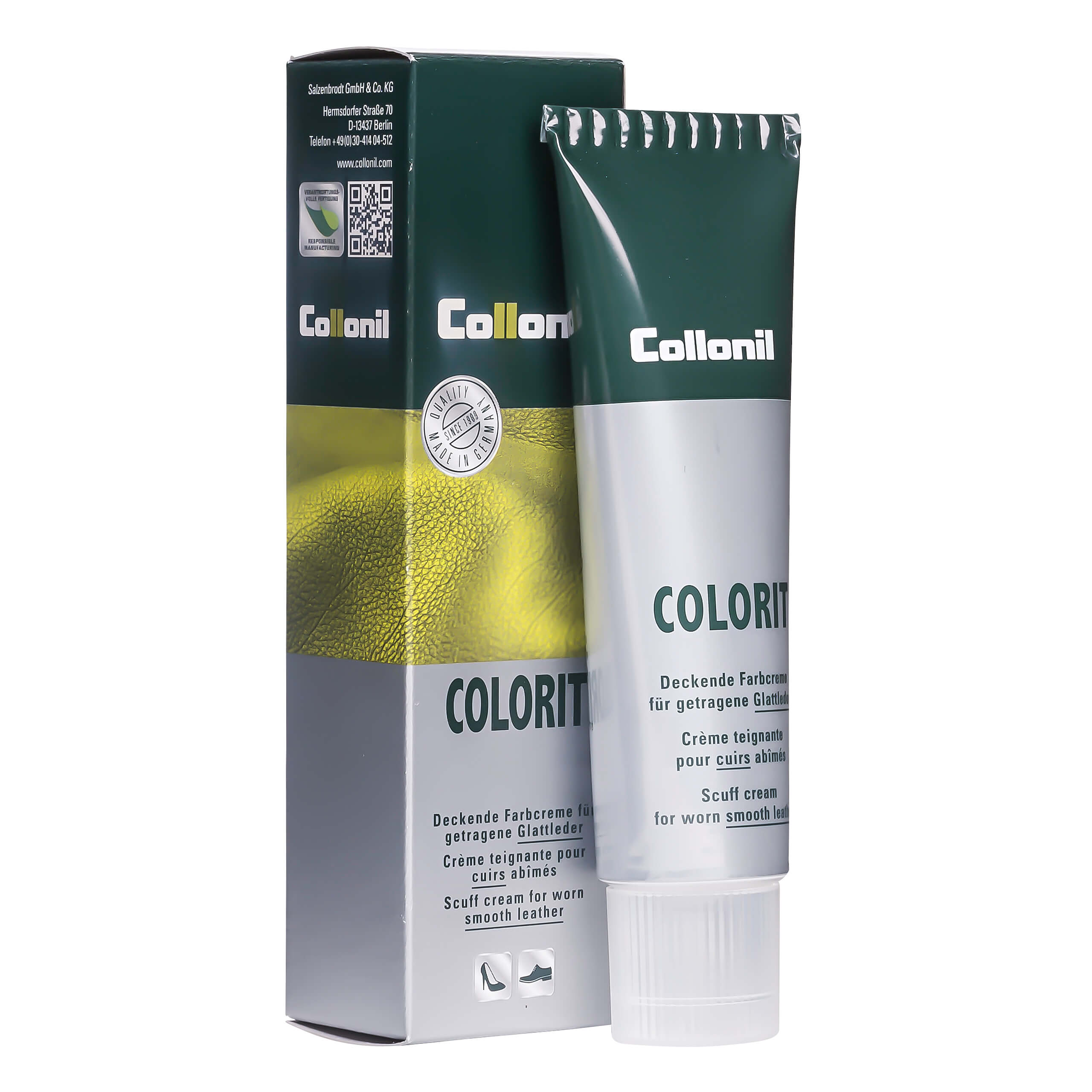 Collonil Colorit extra dekkende schoensmeer | 50 ml witdekkend samen