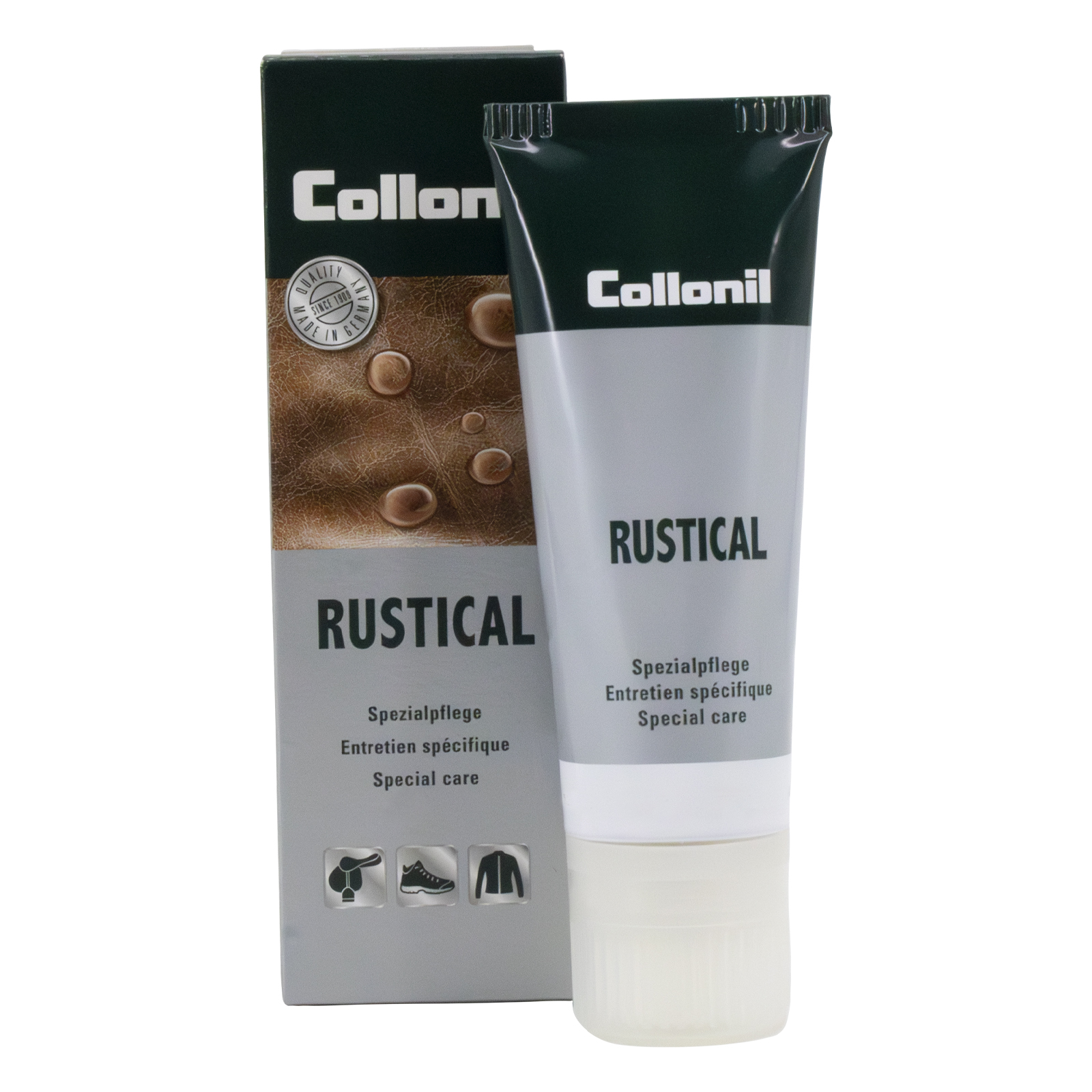 Collonil Rustical Tube 75 ml | Verzorging voor gevet leer donkerbruin verpakking