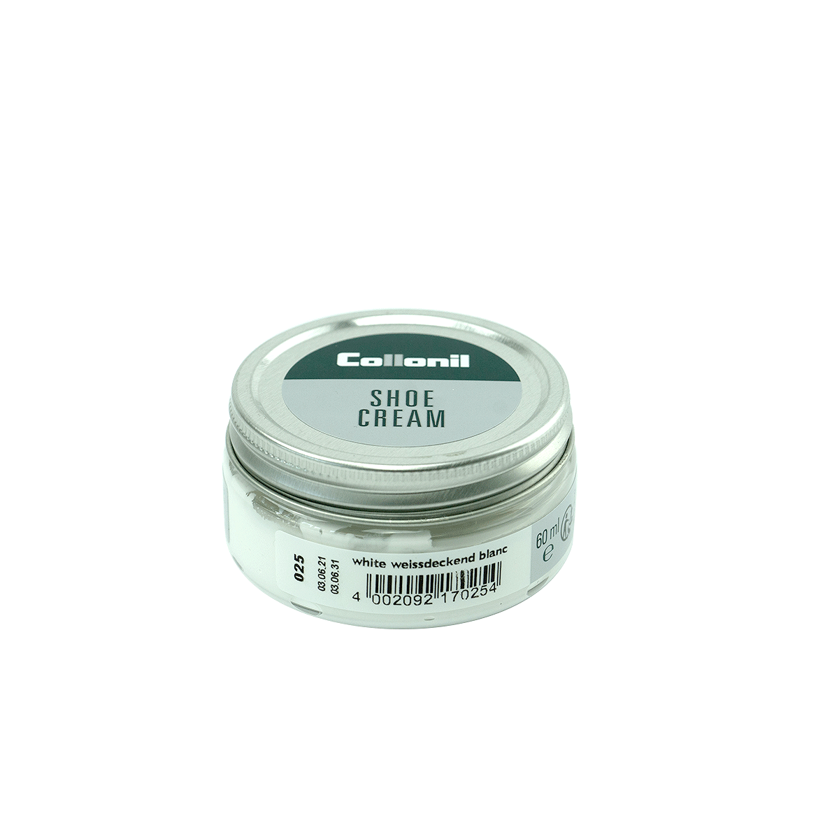 Collonil Shoe Cream 60 ml (leercrème voor voeding en kleur) 025 - Witdekkend - Afbeelding 2