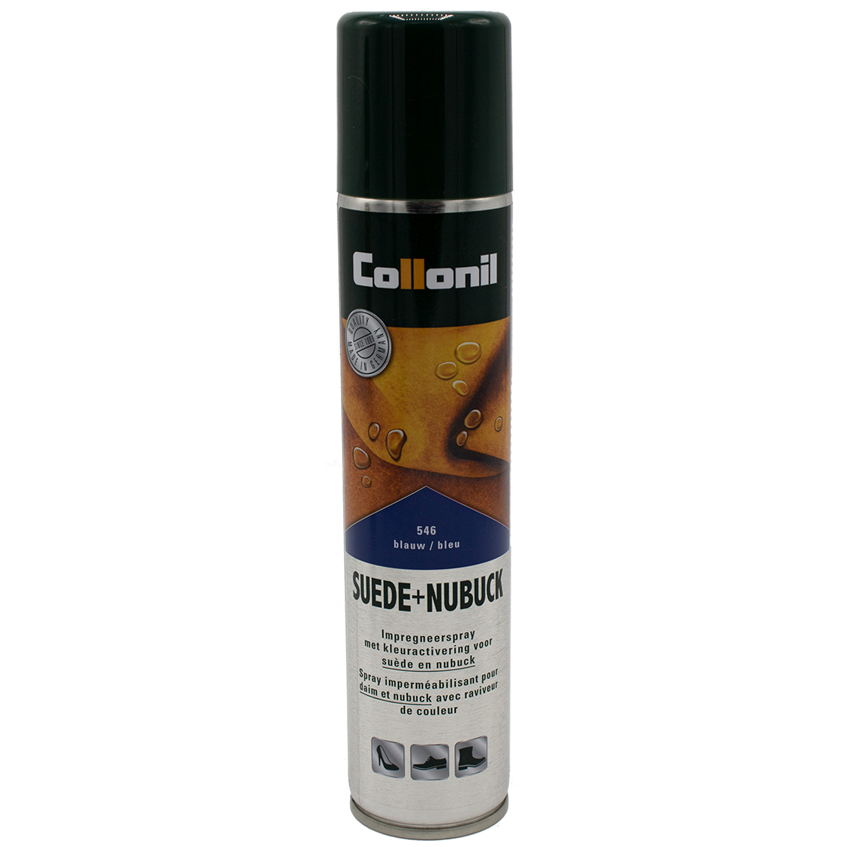 Collonil Suède + Nubuck Spray 200 ml | Bescherm & kleur donkerblauw voorkant