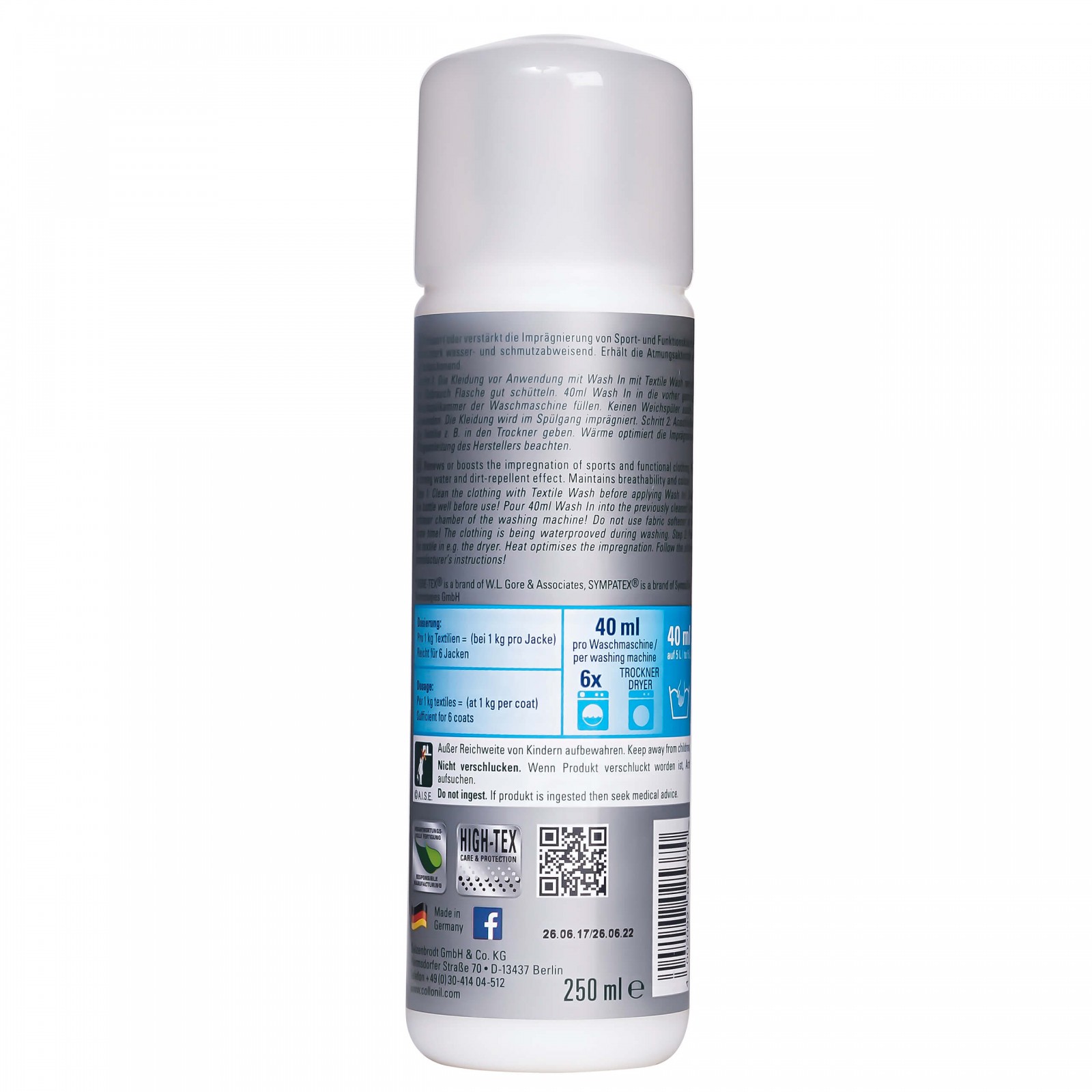 Collonil Wash-In Protector 250 ml | Wash-in impregneer achterkant