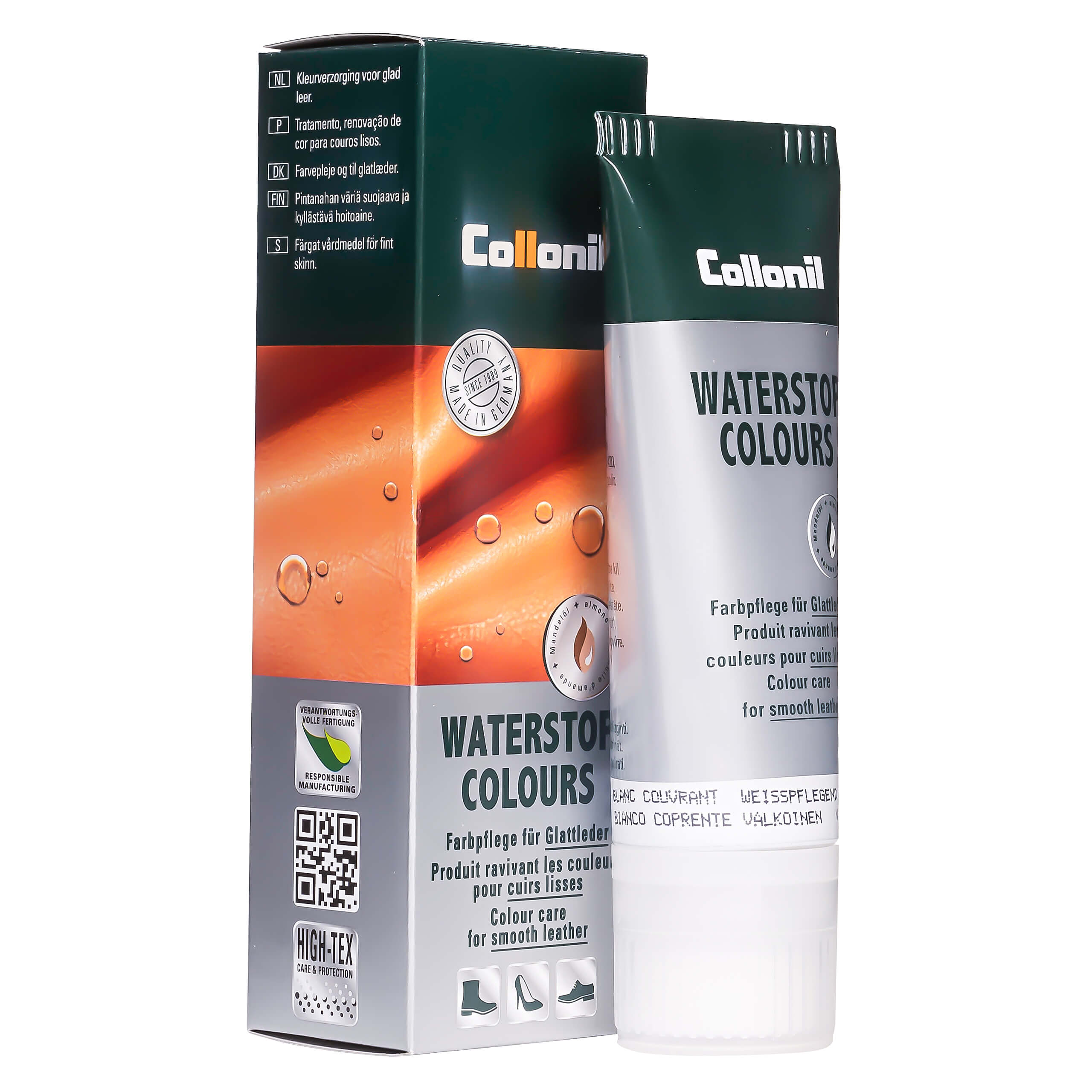 Collonil Waterstop Colours | Impregneer wax voor glad leer witdekkend verpakking