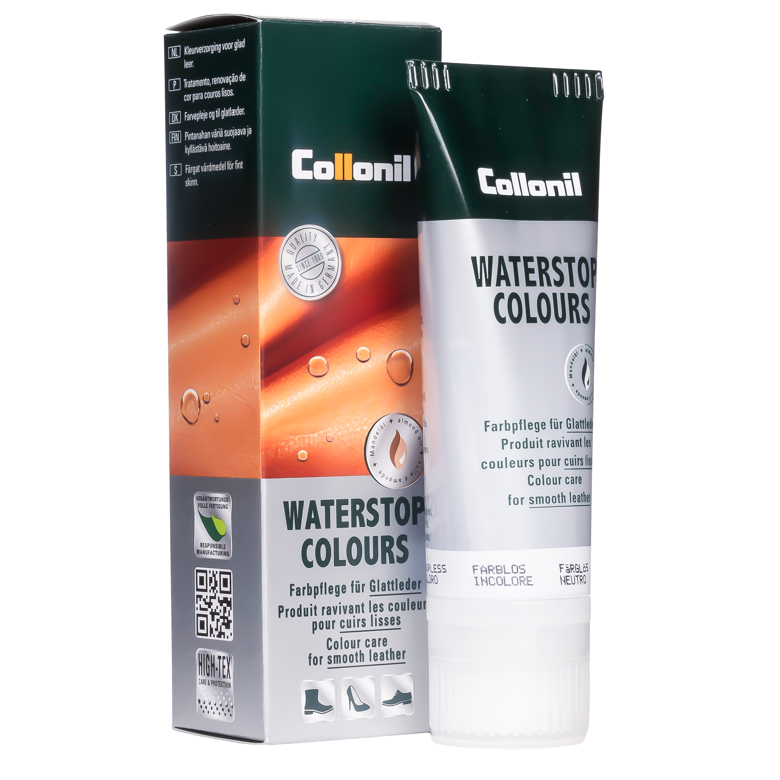 Collonil Waterstop Colours | Impregneer wax voor glad leer kleurloos verpakking