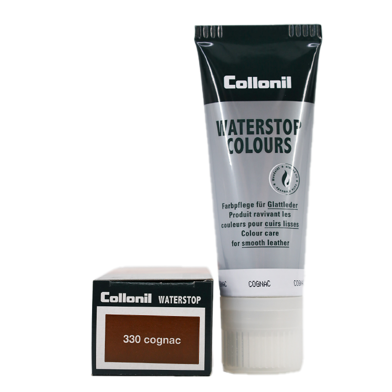 Collonil Waterstop Colours | Impregneer wax voor glad leer cognac voorkant