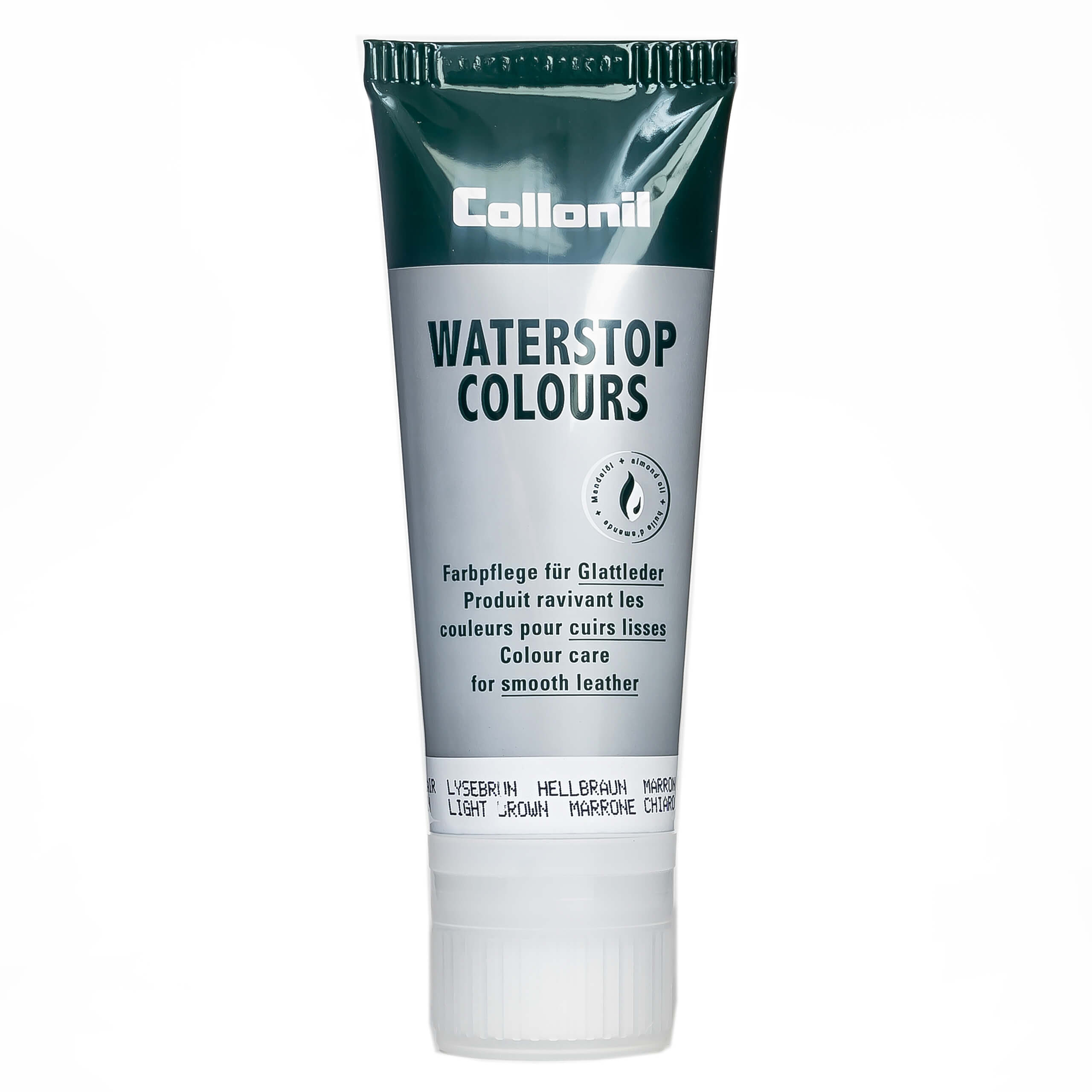 Collonil Waterstop Colours | Impregneer wax voor glad leer lichtbruin tube