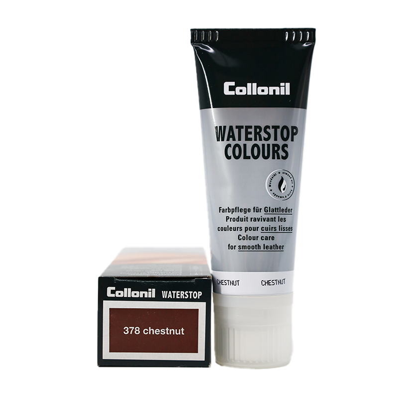 Collonil Waterstop Colours | Impregneer wax voor glad leer chestnut voorkant