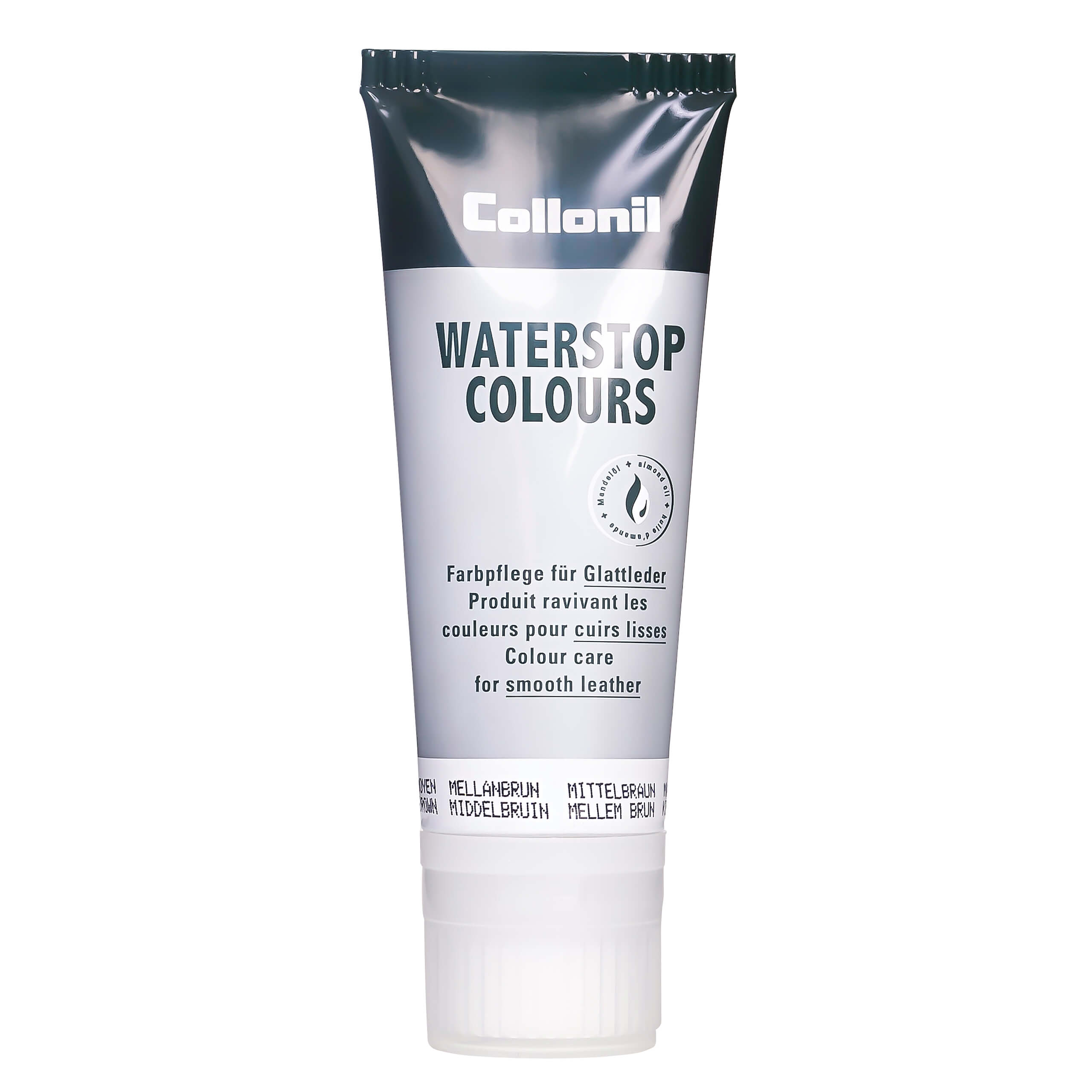 Collonil Waterstop Colours | Impregneer wax voor glad leer middenbruin tube