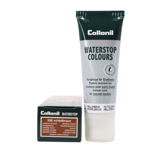 Collonil Waterstop Colours | Impregneer wax voor glad leer middenbruin voorkant