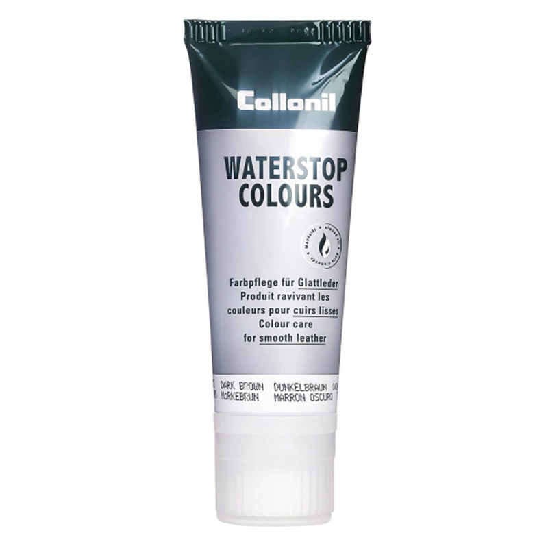 Collonil Waterstop Colours | Impregneer wax voor glad leer donkerbruin tube