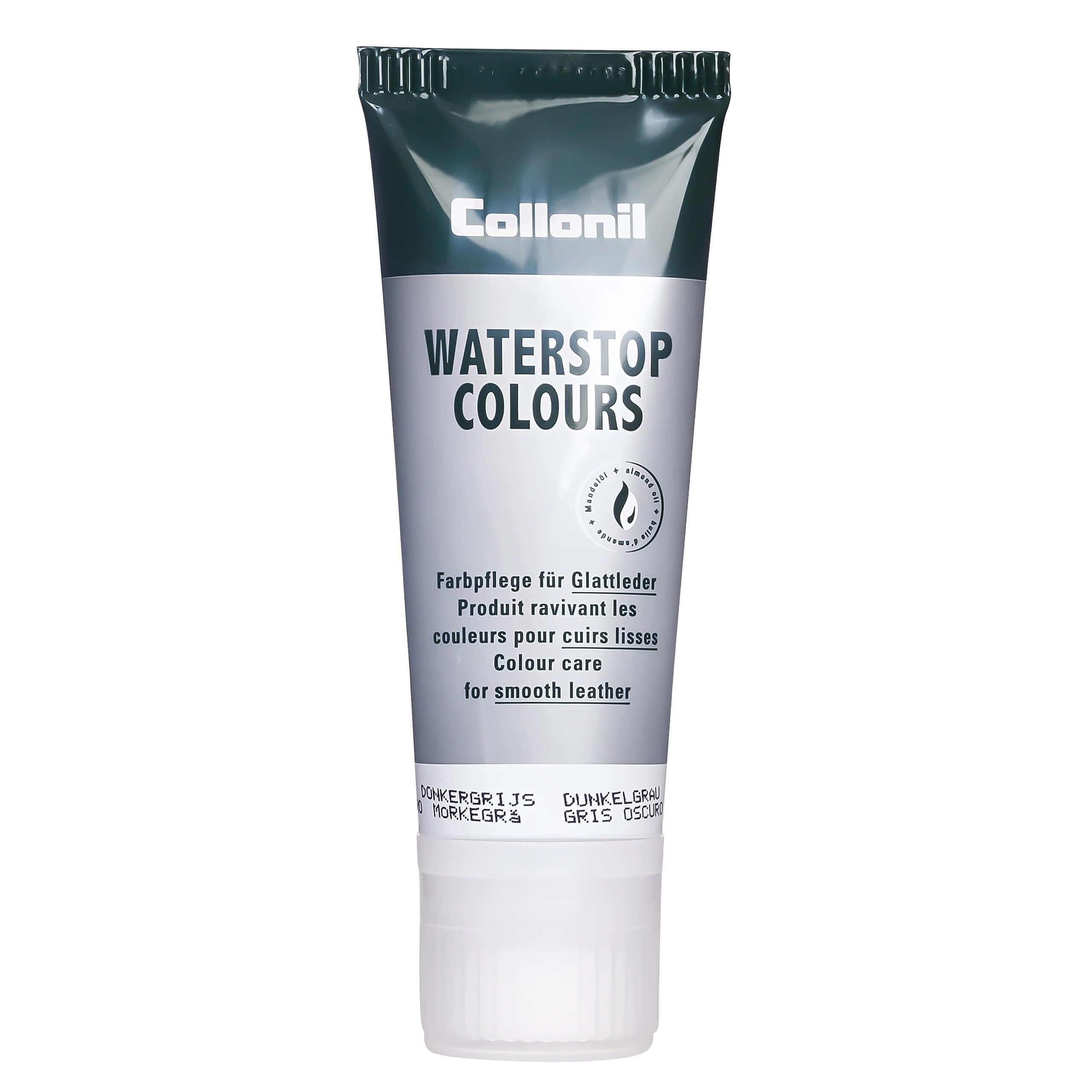 Collonil Waterstop Colours | Impregneer wax voor glad leer donkergrijs tube
