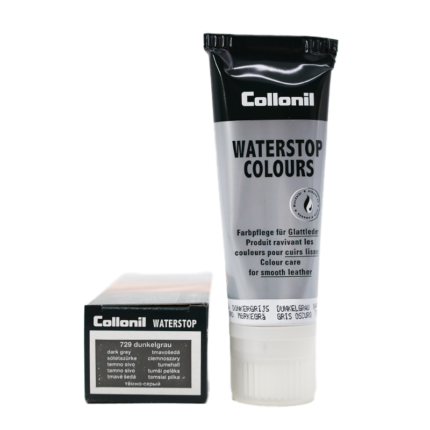 Collonil Waterstop Colours | Impregneer wax voor glad leer donkergrijs voorkant