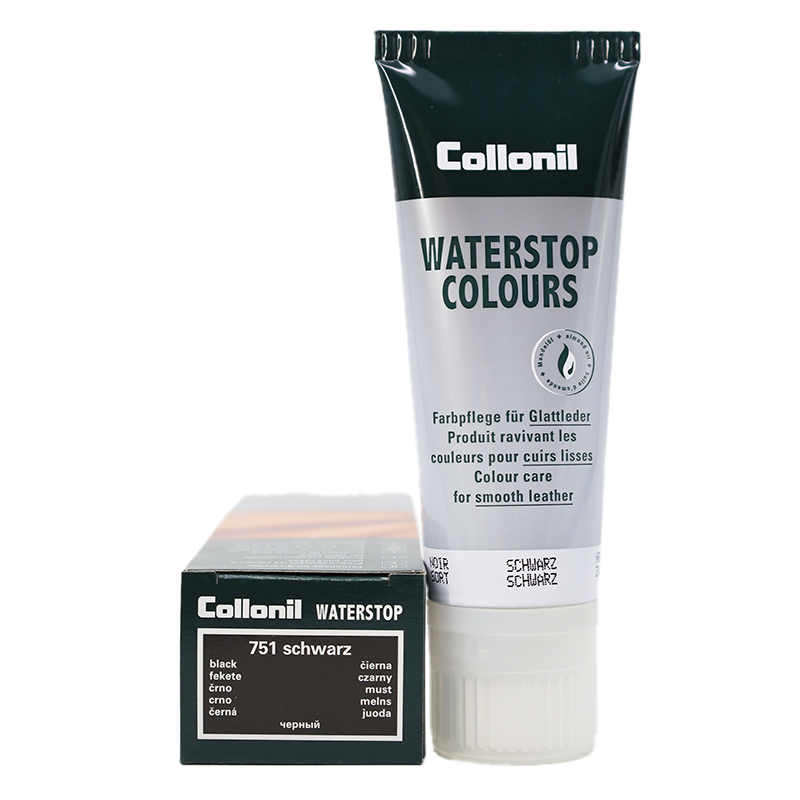Collonil Waterstop Colours | Impregneer wax voor glad leer zwart voorkant