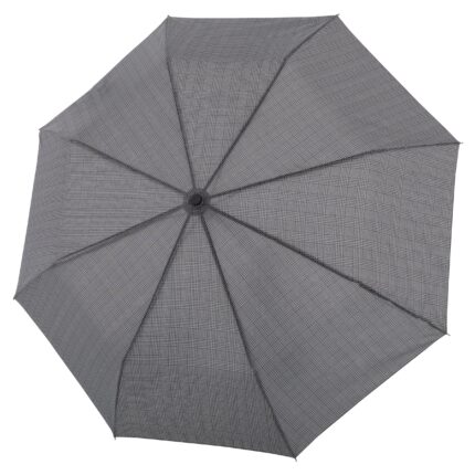 Doppler Fiber Magic Superstrong paraplu glen check grey open