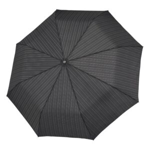 Doppler Fiber Magic paraplu classy stripes grey open