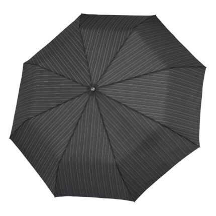 Doppler Fiber Magic paraplu classy stripes grey open