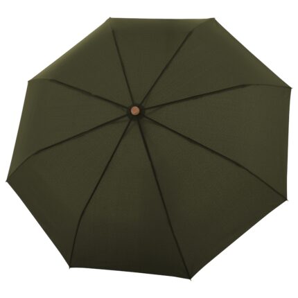 Doppler Nature Magic paraplu - Deep olive duurzaam open