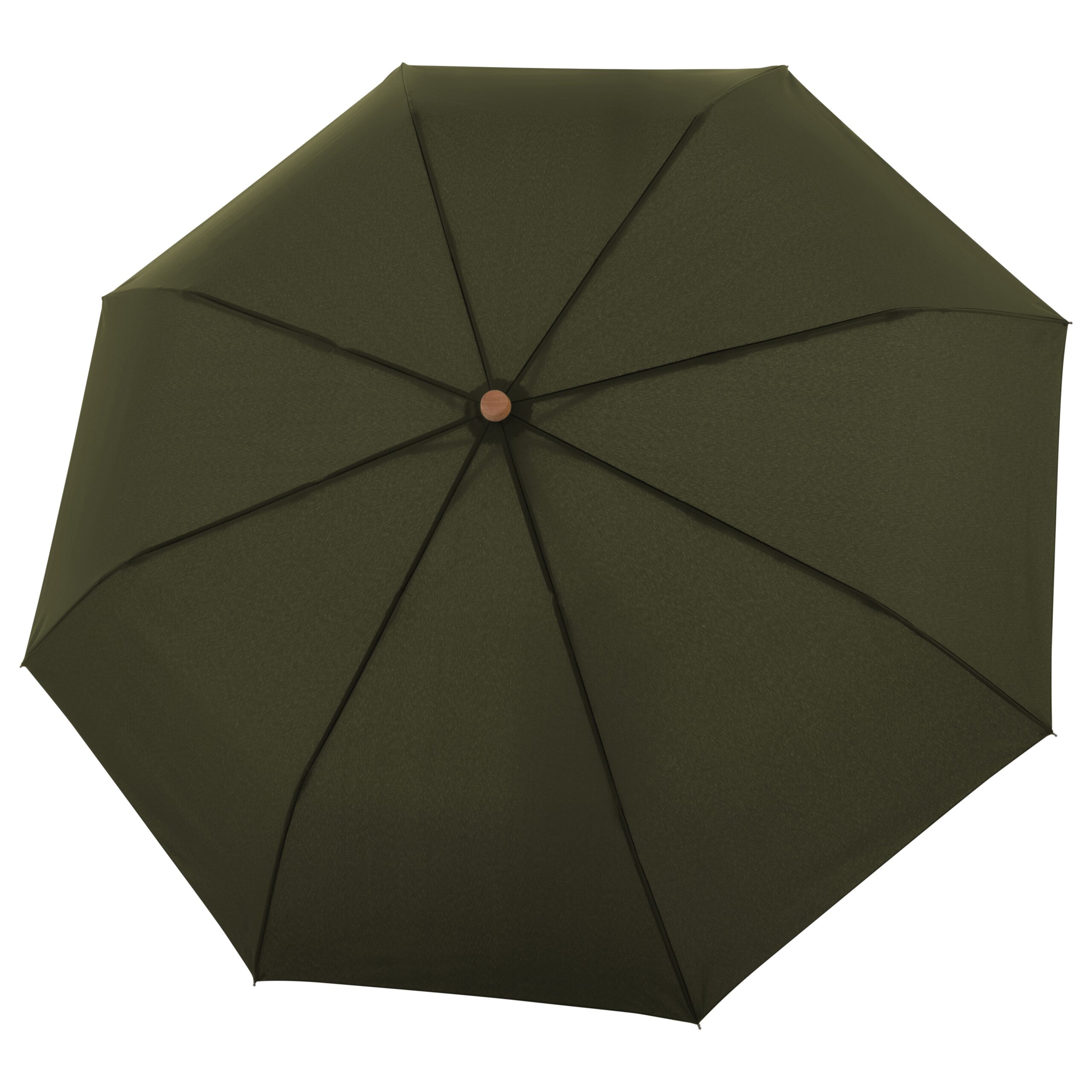 Doppler Nature Magic paraplu - Deep olive duurzaam open