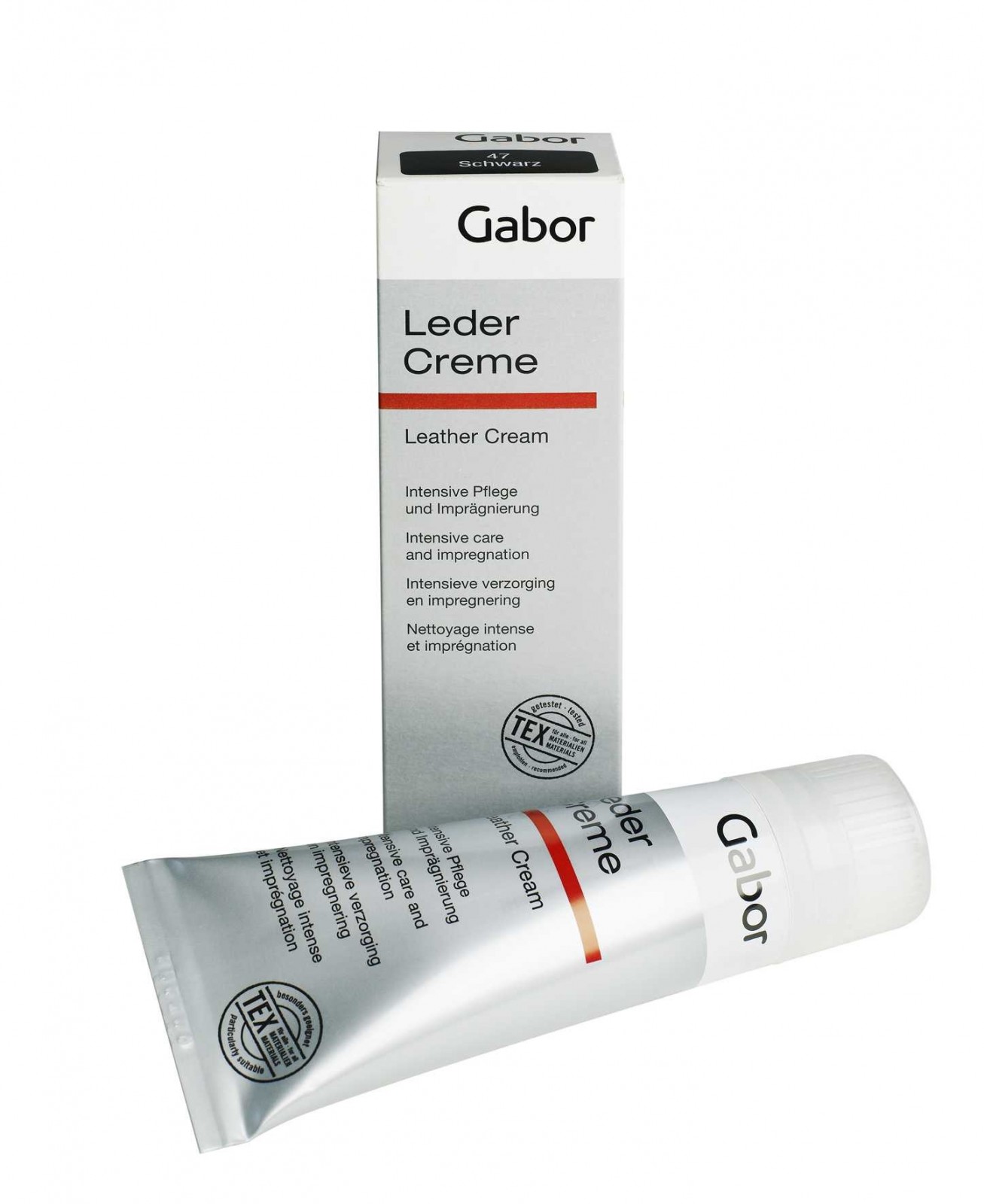 Gabor Ledercrème 75 ml | Glad leer op kleur middenbruin voorkant