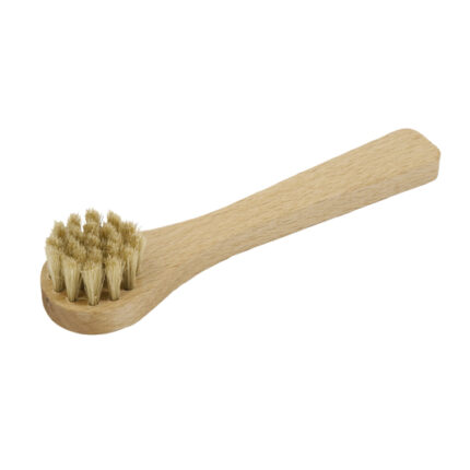 Insmeerborstel ronde kop 17 cm | Schoencrème aanbrengen wit