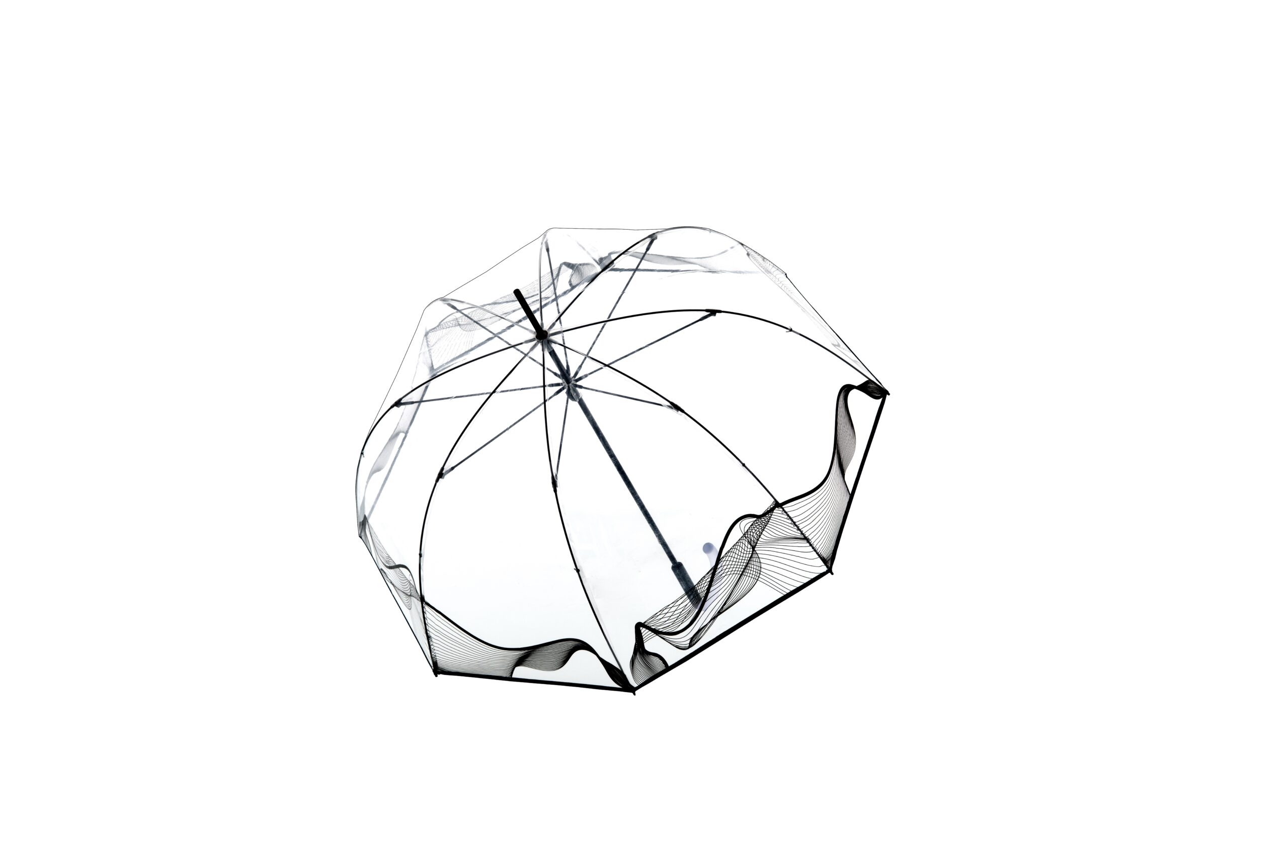Knirps C.760 Stick Transparent paraplu lilith open