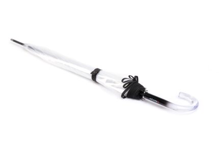 Knirps C.760 Stick Transparent paraplu zwart/transparant dicht