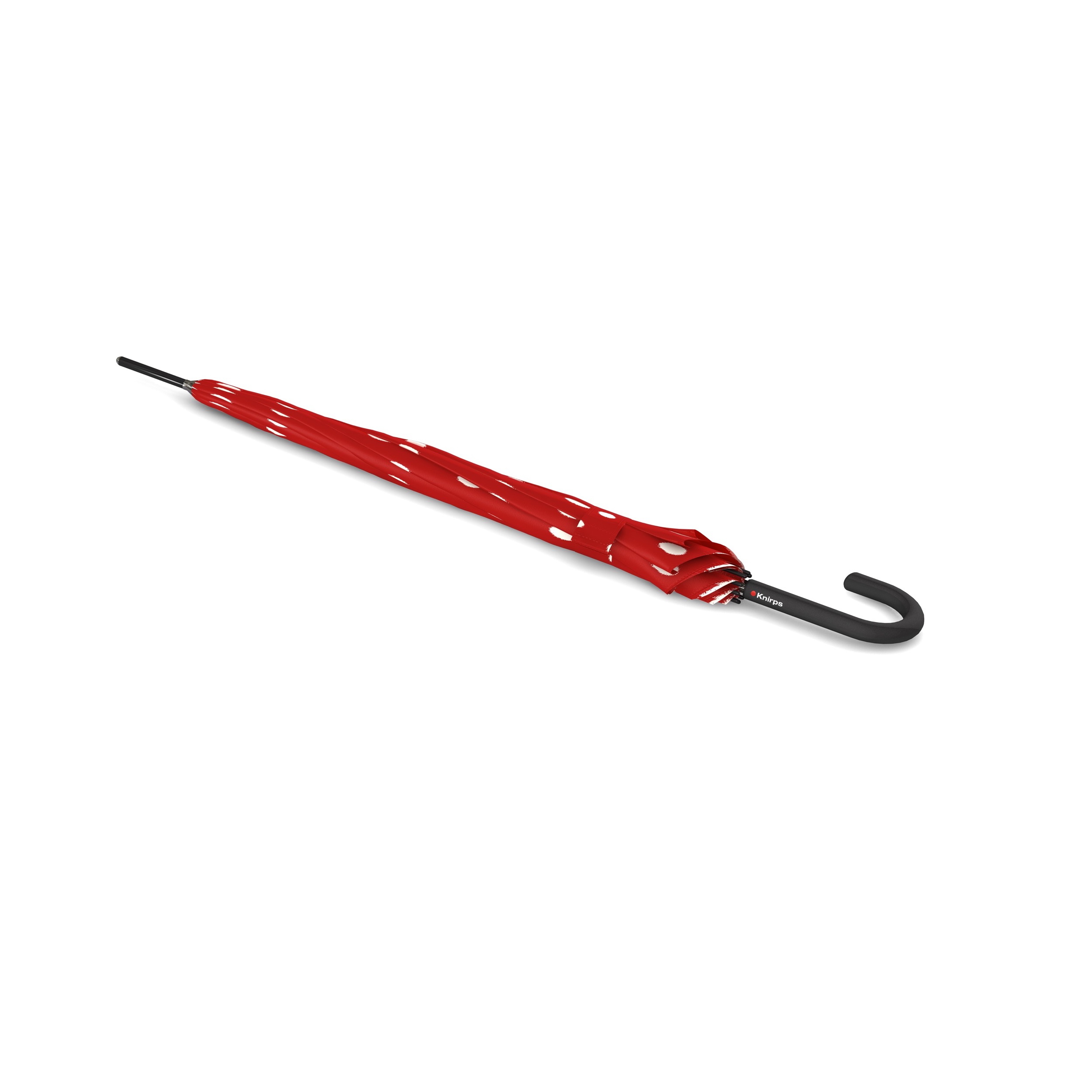 Knirps T.760 Stick Automatic paraplu dot art red dicht