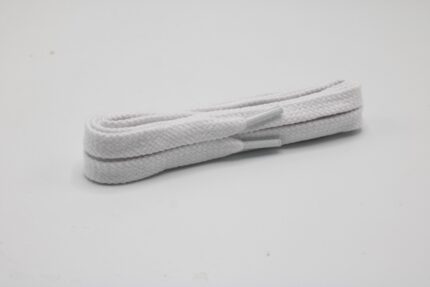 Mephisto platte schoenveters 120 cm 8 mm | Voor boots wit los