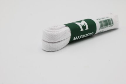 Mephisto platte schoenveters 75 cm | Plat 8 mm wit voorkant