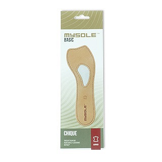 Mysole Basic Chique | Leren zool met teenuitsparing in verpakking