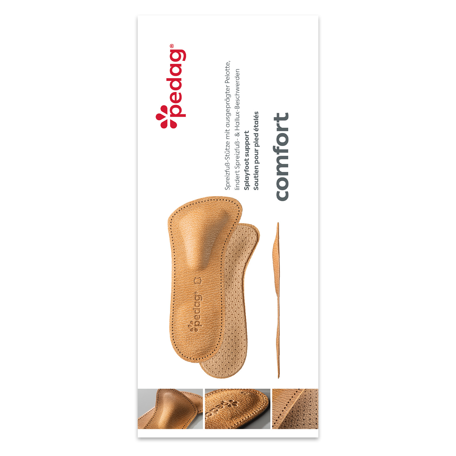Pedag Comfort inlegzool | Spreidvoet ondersteuning in verpakking