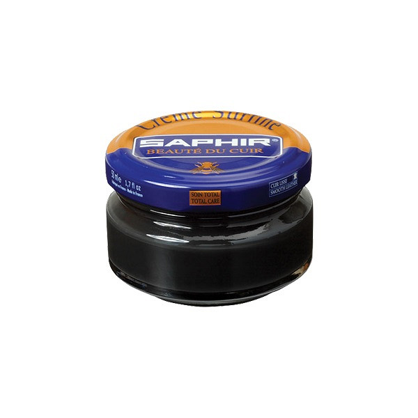 Saphir Crème Surfine schoenpoets 50 ml | Glad leer donkergrijs