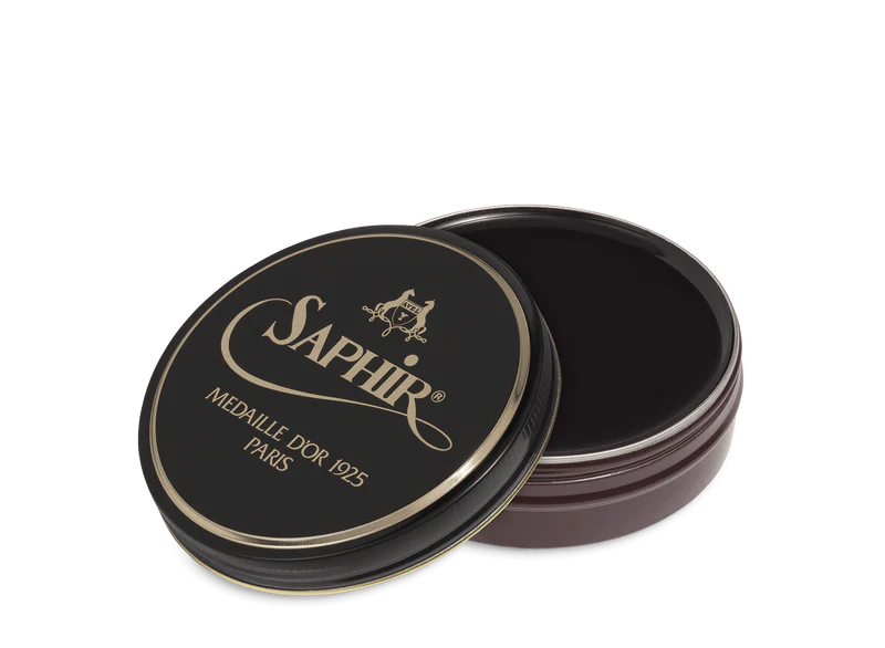 Saphir Pâte de Luxe 50 ml | Schoenwas voor glans donkerbruin
