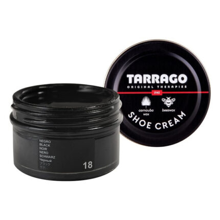 Tarrago schoencrème 50 ml | Schoenpoets glad leer zwart
