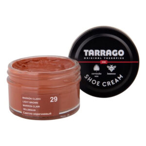 Tarrago schoencrème 50 ml | Schoenpoets glad leer lichtbruin
