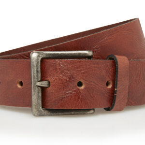 Timbelt Vegas leren riem 4,5 cm | Italiaans volnerfleer 418 - Cognac nikkelvrij voorkant