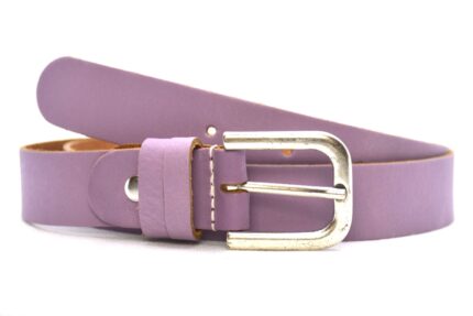 Timbelt dames leren riem 3 cm | Volnerfleer 30203 - Lila nikkelvrij detail