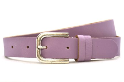 Timbelt dames leren riem 3 cm | Volnerfleer 30203 - Lila nikkelvrij voorkant